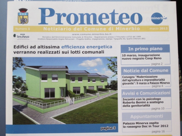 Pubblicazione Notiziario del Comune di Minerbio